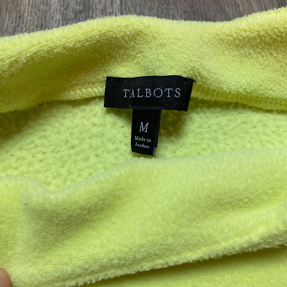 Talbots Spring Green Fleece Sweater Size Medium - Picture 3 of 6